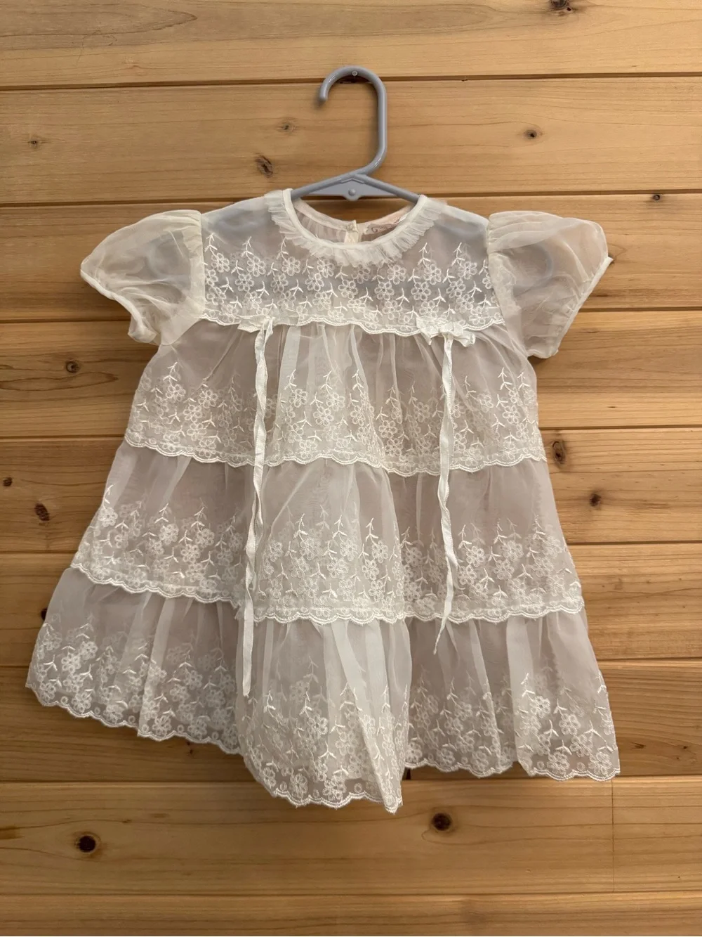 Vintage Carol Joy Baby Girl Dress Bundle White Lace Christening Baptism Coquette
